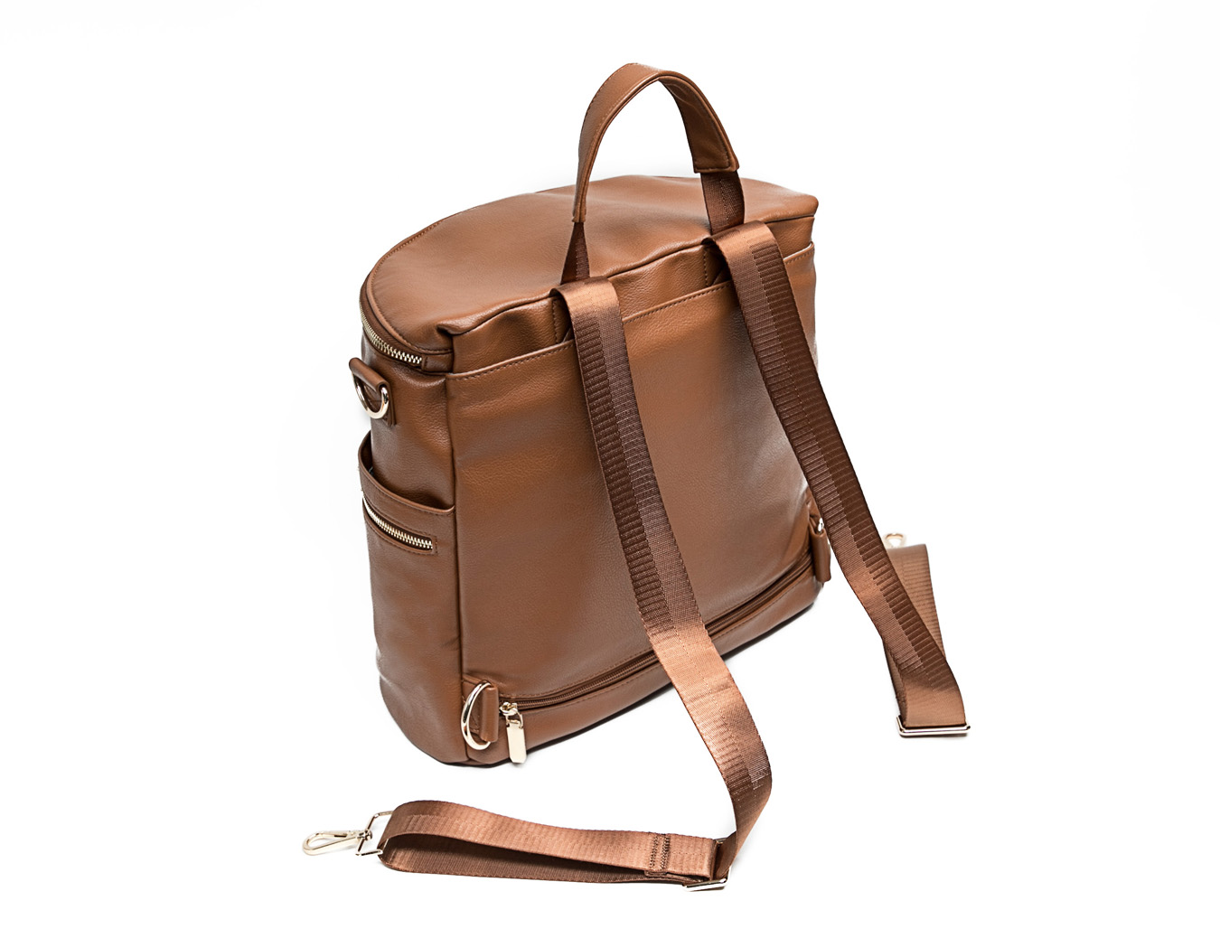 Miss Fong Leather Diaper Bag Backpack Brown | Buy Diaper Backpacks