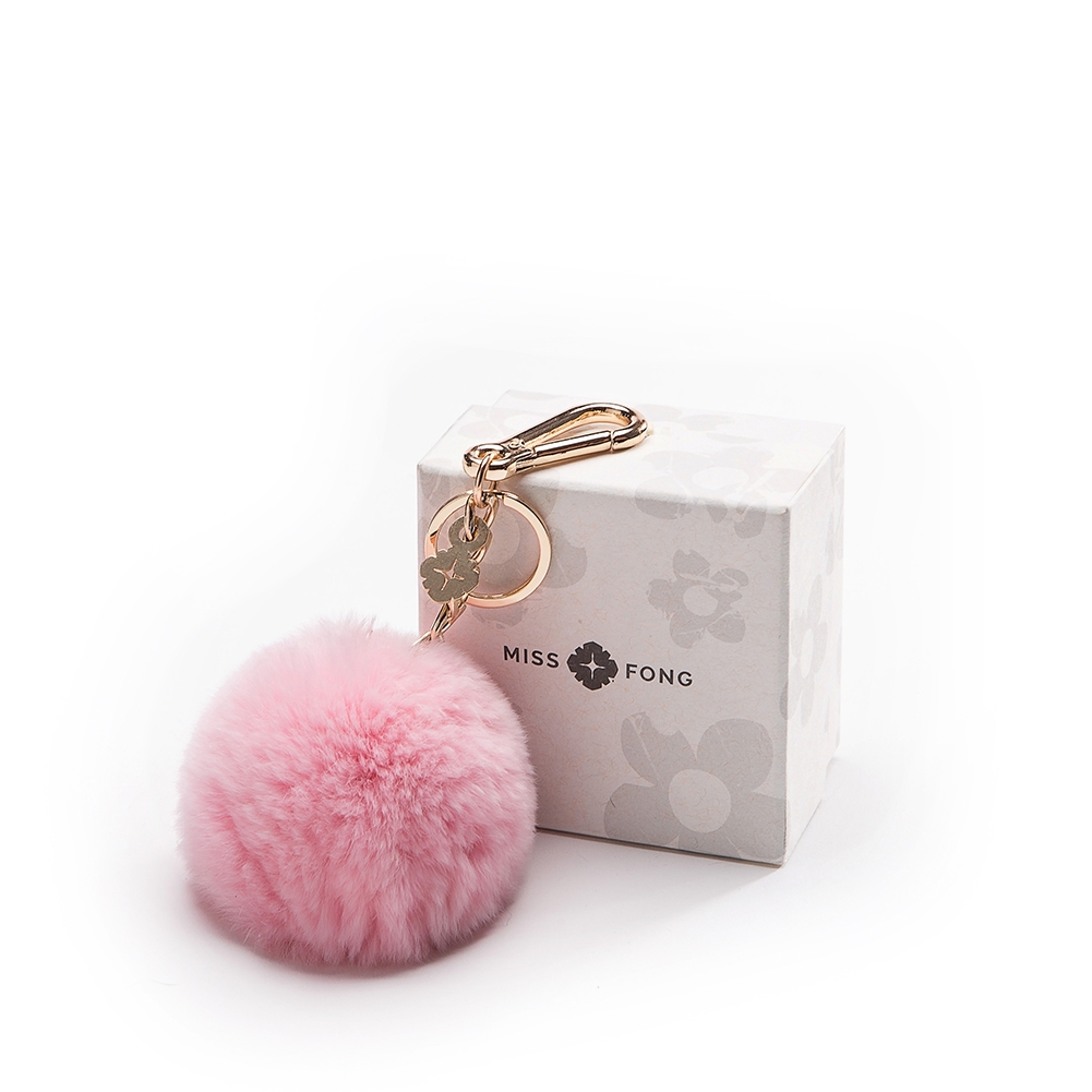 Details about  / Pink Swan Crown Fluffy Ball Women Keychain Car Key Holder Ring Handbag Hanging f