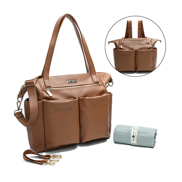 tan diaper bag backpack