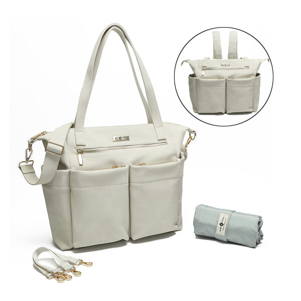 white diaper bag