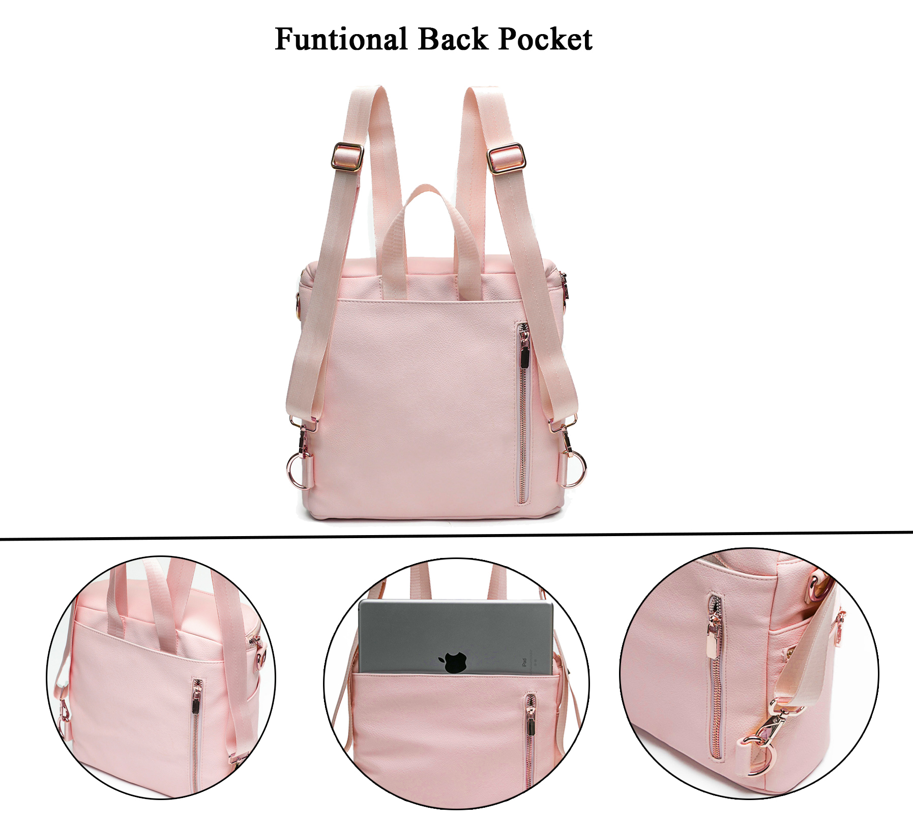 Mini Backpack for Women, Kids Backpack (Pink)| Miss Fong