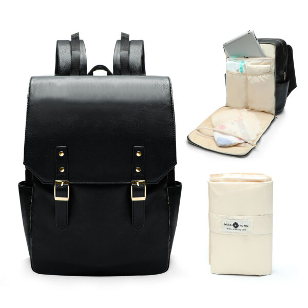 Leather Diaper Bag Backpack by miss fong