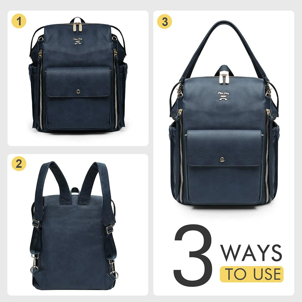 Miss Fong Love and Peace Diaper Bag (Navy Meets Black) | Miss Fong Miss ...