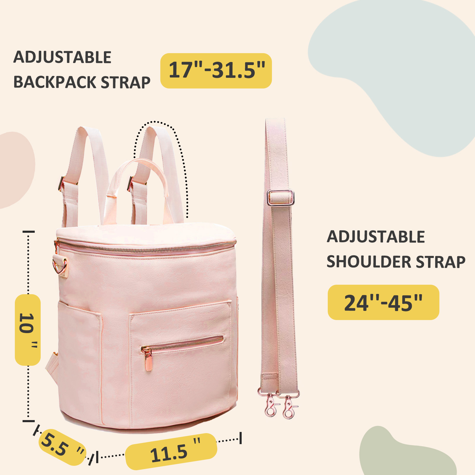 Fawn Design The Mini Diaper Bag, Pink