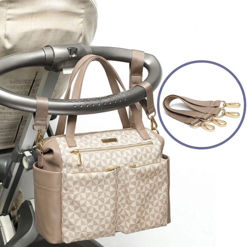 miss fong Diaper Bag Tote Baby Bag Leather Diaper Bag Backpack Large Diaper Tote Bag for girls & boys Diaper Bag Purse with 11 Diaper Bag Organizer,Changing Pad, Stroller Straps,4 Insulated Pockets - Image 5